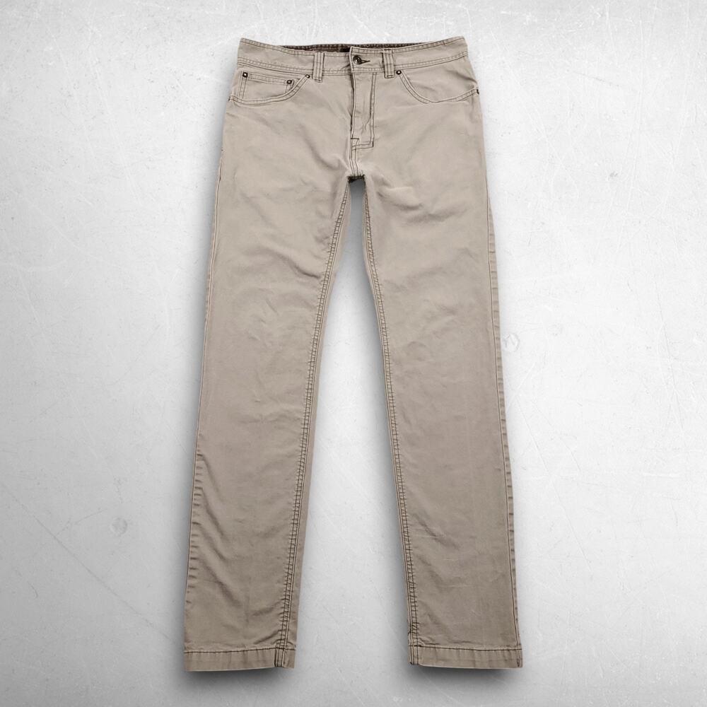 Prana Tucson Slim Fit Canvas Pants Men 32x32 Beige Stretch Outdoor Hiking Gorp